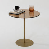 Beistelltisch Chill-Out aus gehärtetem Glas und Metall, 50×50×50 cm von Hanah Home – Bild 3