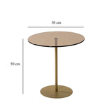 Beistelltisch Chill-Out aus gehärtetem Glas und Metall, 50×50×50 cm von Hanah Home – Bild 5