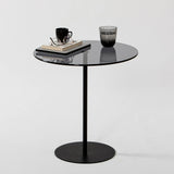 Beistelltisch Chill-Out aus gehärtetem Glas und Metall in Schwarz und Dunkelgrau, 50×50×50 cm von Hanah Home – Bild 2