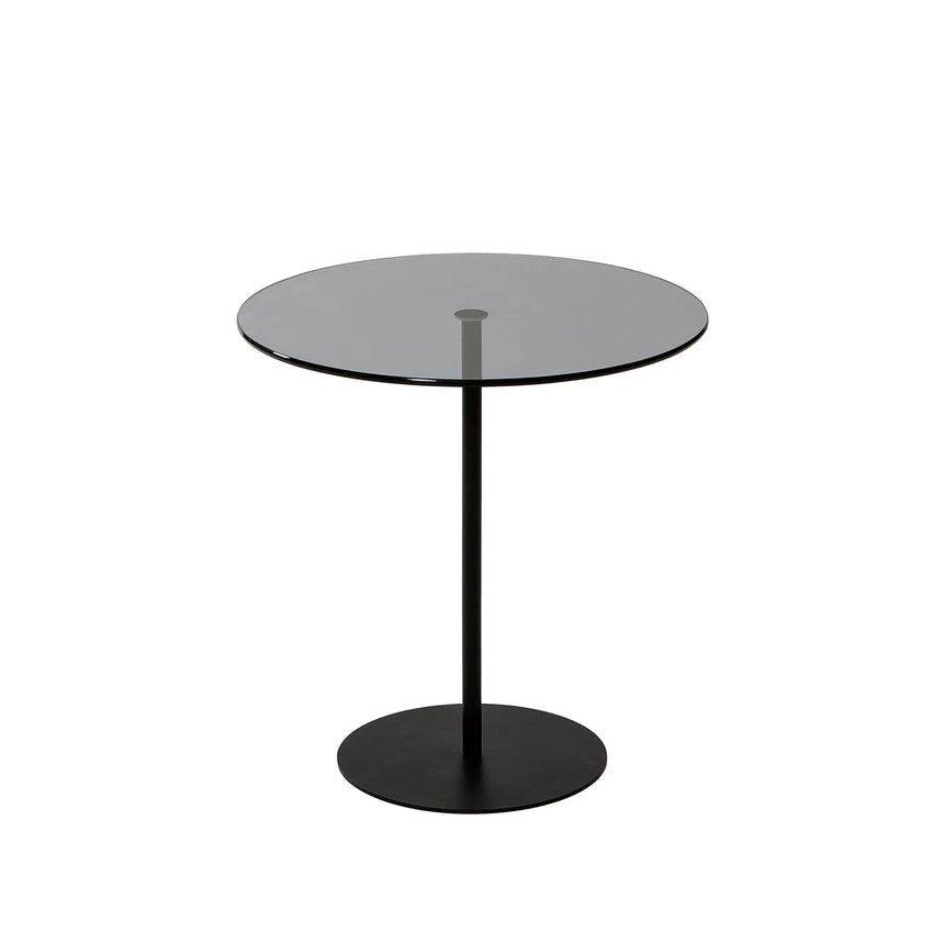 Beistelltisch Chill-Out aus gehärtetem Glas und Metall in Schwarz und Dunkelgrau, 50×50×50 cm von Hanah Home – Bild 3