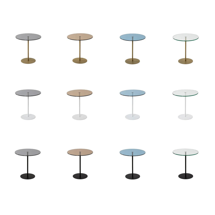 Beistelltisch Chill-Out aus gehärtetem Glas und Metall in Schwarz und Dunkelgrau, 50×50×50 cm von Hanah Home – Bild 5