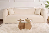 Couchtisch Aeris aus Holz und gehärtetem Glas, 75×75×35 cm von Hanah Home – Bild 2