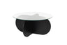 Couchtisch Aeris aus gehärtetem Glas und Holz in Schwarz und Transparent, 75×75×35 cm von Hanah Home – Bild 6