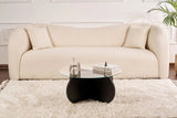 Couchtisch Aeris aus gehärtetem Glas und Holz in rauchschwarz, 75×75×35 cm von Hanah Home – Bild 2