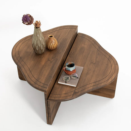 Couchtisch Altopiano aus massivem Kiefernholz, 90×45×40 cm von Hanah Home – Bild 4