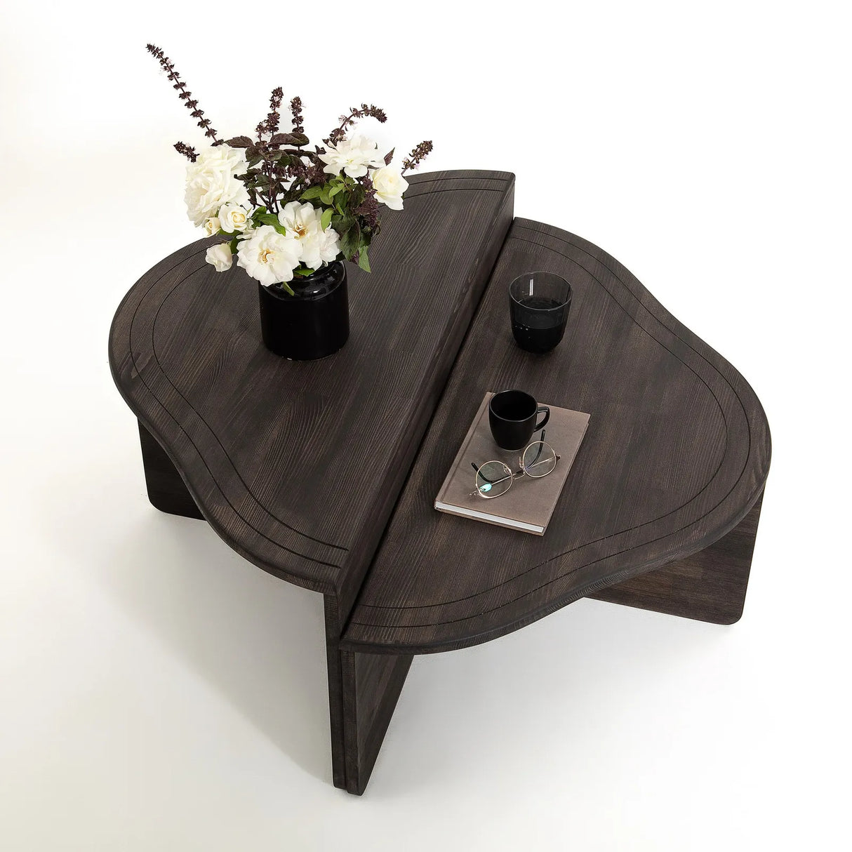 Couchtisch Altopiano aus massivem Kiefernholz in Anthrazit, 90×45×40 cm von Hanah Home – Bild 6