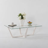 Couchtisch Amalfi aus massiver Kiefer und gehärtetem Glas, 105×65×35 cm von Hanah Home – Bild 4