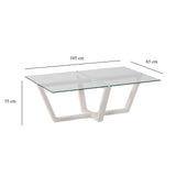 Couchtisch Amalfi aus massiver Kiefer und gehärtetem Glas, 105×65×35 cm von Hanah Home – Bild 6