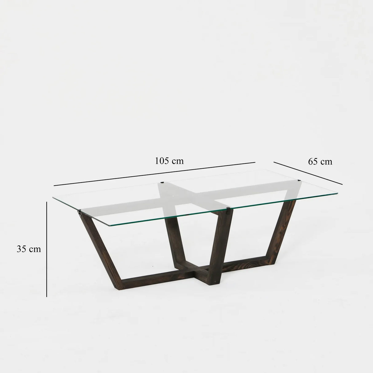 Couchtisch Amalfi aus massiver Kiefer und gehärtetem Glas in Anthrazit, 105×65×35 cm von Hanah Home – Bild 6