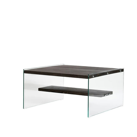 Couchtisch Aqua aus Kiefernholz und gehärtetem Glas in Anthrazit, 75×75×40 cm von Hanah Home – Bild 6