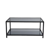 Couchtisch Astro aus gehärtetem Glas und Metall, 90×60×40 cm von Hanah Home – Bild 8
