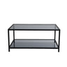Couchtisch Astro aus gehärtetem Glas und Metall, 90×60×40 cm von Hanah Home – Bild 8