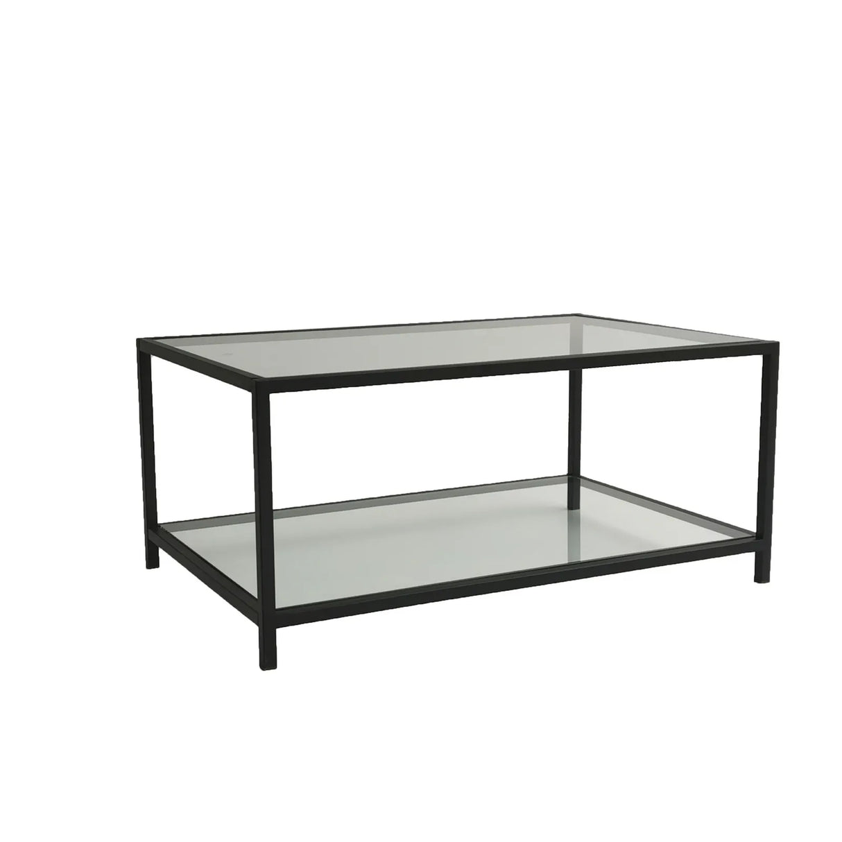 Couchtisch Astro aus gehärtetem Glas und Metall in Rauch und Schwarz, 90×60×40 cm von Hanah Home – Bild 6