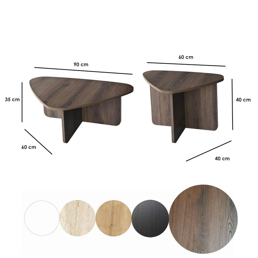 Couchtisch Ballare Set aus melaminharzbeschichteten Holz, 90×60×35 cm von Hanah Home – Bild 10
