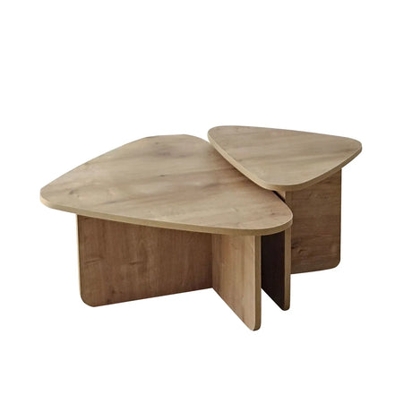 Couchtisch Ballare Set aus melaminharzbeschichteten Holz in Saphir-Eiche, 90×60×35 cm von Hanah Home – Bild 7