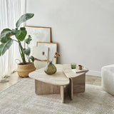 Couchtisch Ballare Set aus melaminharzbeschichteten Holz in Travertin, 90×60×35 cm von Hanah Home – Bild 2