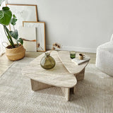 Couchtisch Ballare Set aus melaminharzbeschichteten Holz in Travertin, 90×60×35 cm von Hanah Home – Bild 4