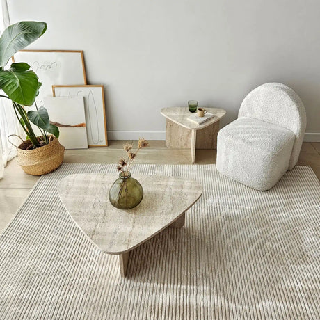 Couchtisch Ballare Set aus melaminharzbeschichteten Holz in Travertin, 90×60×35 cm von Hanah Home – Bild 5