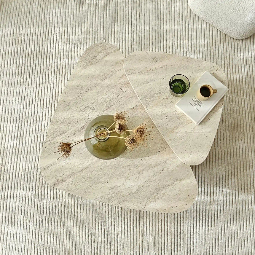 Couchtisch Ballare Set aus melaminharzbeschichteten Holz in Travertin, 90×60×35 cm von Hanah Home – Bild 6
