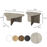 Couchtisch Ballare Set aus melaminharzbeschichteten Holz in Travertin, 90×60×35 cm von Hanah Home – Bild 9