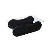 Couchtisch Brise aus gehärtetem Glas und Holz in Schwarz und Transparent, 105×65×35 cm von Hanah Home – Bild 8