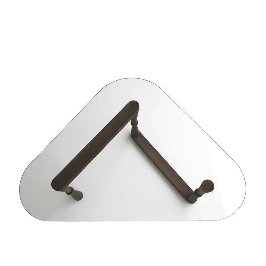 Couchtisch Cam aus gehärtetem Glas und Buche in Walnuss, 96×81×41 cm von Hanah Home – Bild 7
