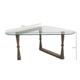 Couchtisch Cam aus gehärtetem Glas und Buche in Walnuss, 96×81×41 cm von Hanah Home – Bild 9
