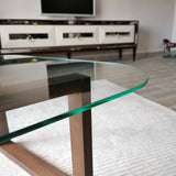 Couchtisch Cam aus gehärtetem Glas und Massivholz, 96×81×41 cm von Hanah Home – Bild 8
