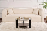 Couchtisch Clara aus gehärtetem Glas und Holz in Holzschwarz und Rauch 75Ø von Hanah Home – Bild 2