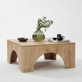 Couchtisch Collesium aus melaminbeschichteten Holz in Eiche, 80×80×37 cm von Hanah Home – Bild 1