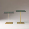 Couchtisch Elegante 2 aus gehärtetem Glas und melaminbeschichteten Holz in Gold und Grün, 45×40×40 cm von Hanah Home – Bild 7