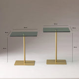 Couchtisch Elegante 2 aus gehärtetem Glas und melaminbeschichteten Holz in Gold und Grün, 45×40×40 cm von Hanah Home – Bild 8
