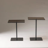 Couchtisch Elegante 2 aus gehärtetem Glas und melaminbeschichteten Holz in Schwarz und Bronze, 45×40×40 cm von Hanah Home – Bild 7