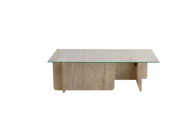 Couchtisch Flavio aus melaminbeschichteten Holz und gehärtetem Glas, 105×65×30 cm von Hanah Home – Bild 6
