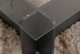 Couchtisch Flavio aus melaminbeschichteten Holz und gehärtetem Glas in Anthrazit, 105×65×30 cm von Hanah Home – Bild 4