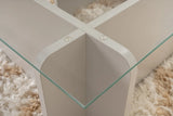 Couchtisch Flavio aus melaminbeschichteten Holz und gehärtetem Glas in Grau, 105×65×30 cm von Hanah Home – Bild 4