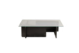 Couchtisch Flavio aus melaminbeschichteten Holz und gehärtetem Glas in Holzschwarz, 105×65×30 cm von Hanah Home – Bild 6