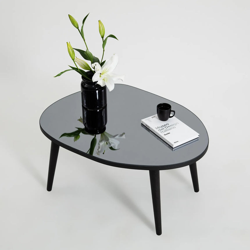 Couchtisch Gusto aus melaminbeschichteten Holz und gehärtetem Glas, 75×55×38 cm von Hanah Home – Bild 1