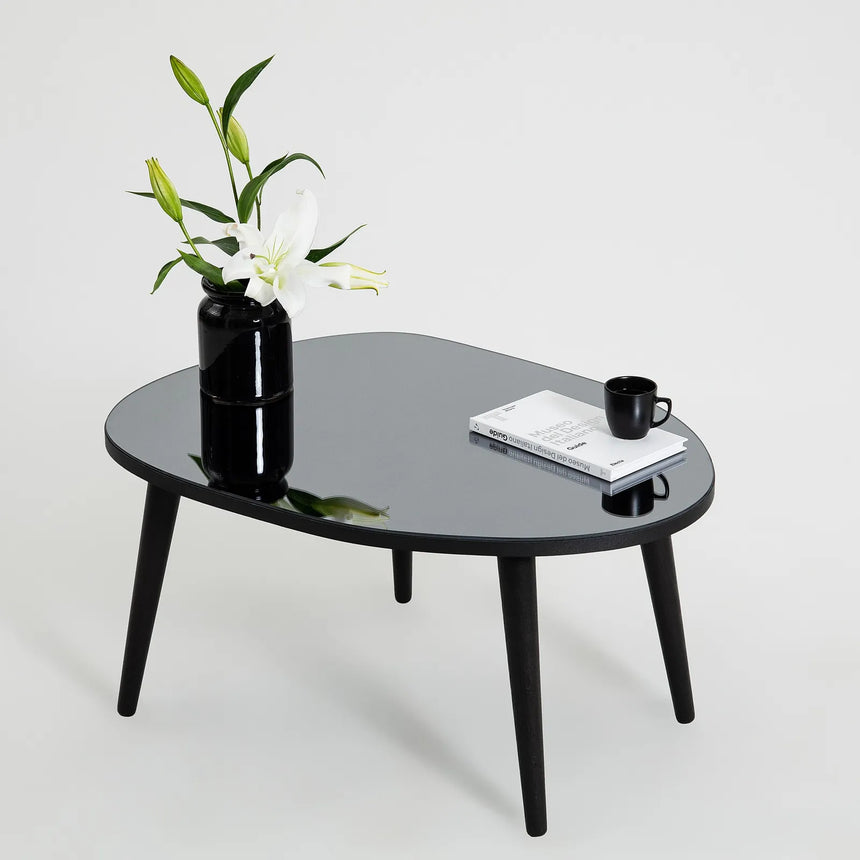 Couchtisch Gusto aus melaminbeschichteten Holz und gehärtetem Glas, 75×55×38 cm von Hanah Home – Bild 2