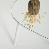 Couchtisch Gusto aus melaminbeschichteten Holz und gehärtetem Glas in Weiß und Transparent, 75×55×38 cm von Hanah Home – Bild 4