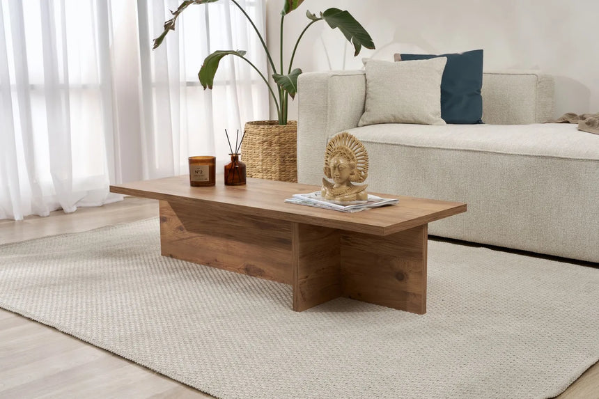 Couchtisch Harbor aus melaminbeschichteter Spanplatte, 120×45×30 cm von Hanah Home – Bild 2