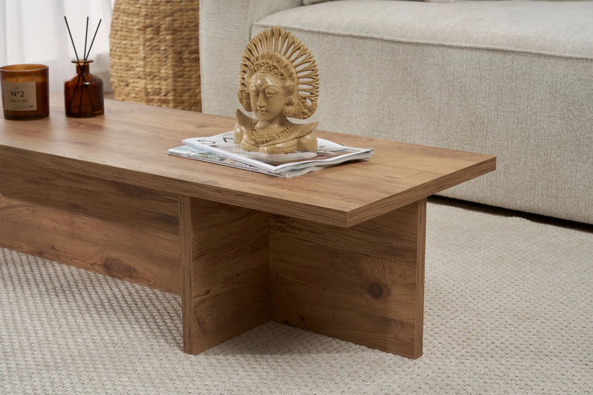 Couchtisch Harbor aus melaminbeschichteter Spanplatte, 120×45×30 cm von Hanah Home – Bild 4