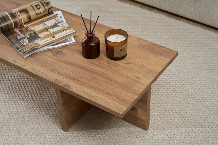 Couchtisch Harbor aus melaminbeschichteter Spanplatte, 120×45×30 cm von Hanah Home – Bild 5