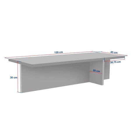 Couchtisch Harbor aus Holz, 120×45×30 cm - ZEN ZONE Furniture