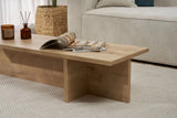 Couchtisch Harbor aus melaminbeschichteter Spanplatte in Saphir-Eiche, 120×45×30 cm von Hanah Home – Bild 4