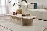 Couchtisch Harbor aus melaminbeschichteter Spanplatte in Travertin, 120×45×30 cm von Hanah Home – Bild 2