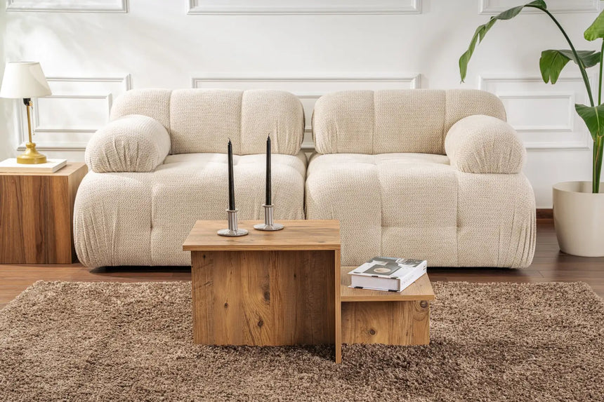 Couchtisch Harmony aus melaminbeschichteten Holz, 80×40×40 cm von Hanah Home – Bild 2