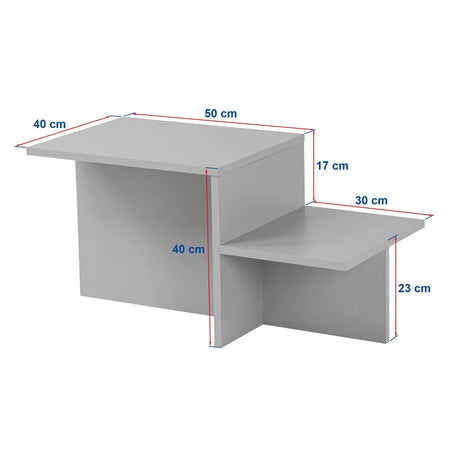 Couchtisch Harmony aus melaminbeschichteten Holz, 80×40×40 cm - ZEN ZONE Furniture