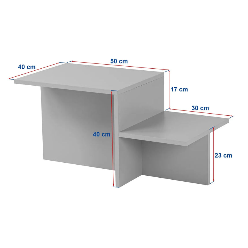 Couchtisch Harmony aus melaminbeschichteten Holz, 80×40×40 cm - ZEN ZONE Furniture