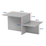 Couchtisch Harmony aus melaminbeschichteten Holz, 80×40×40 cm - ZEN ZONE Furniture
